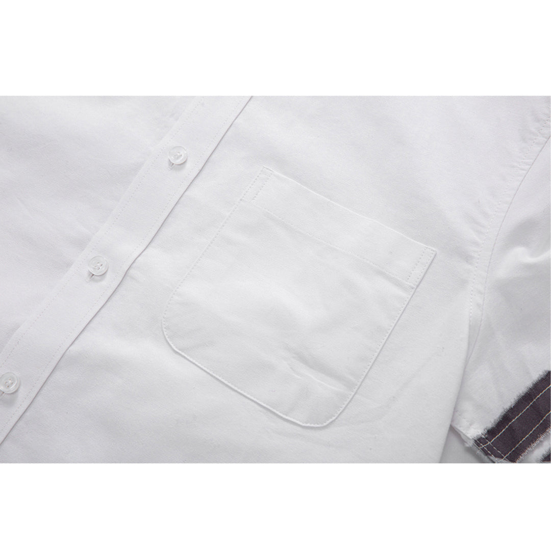 Men's Camouflage Oxford Shirt — Partial Button Front | Thom Browne