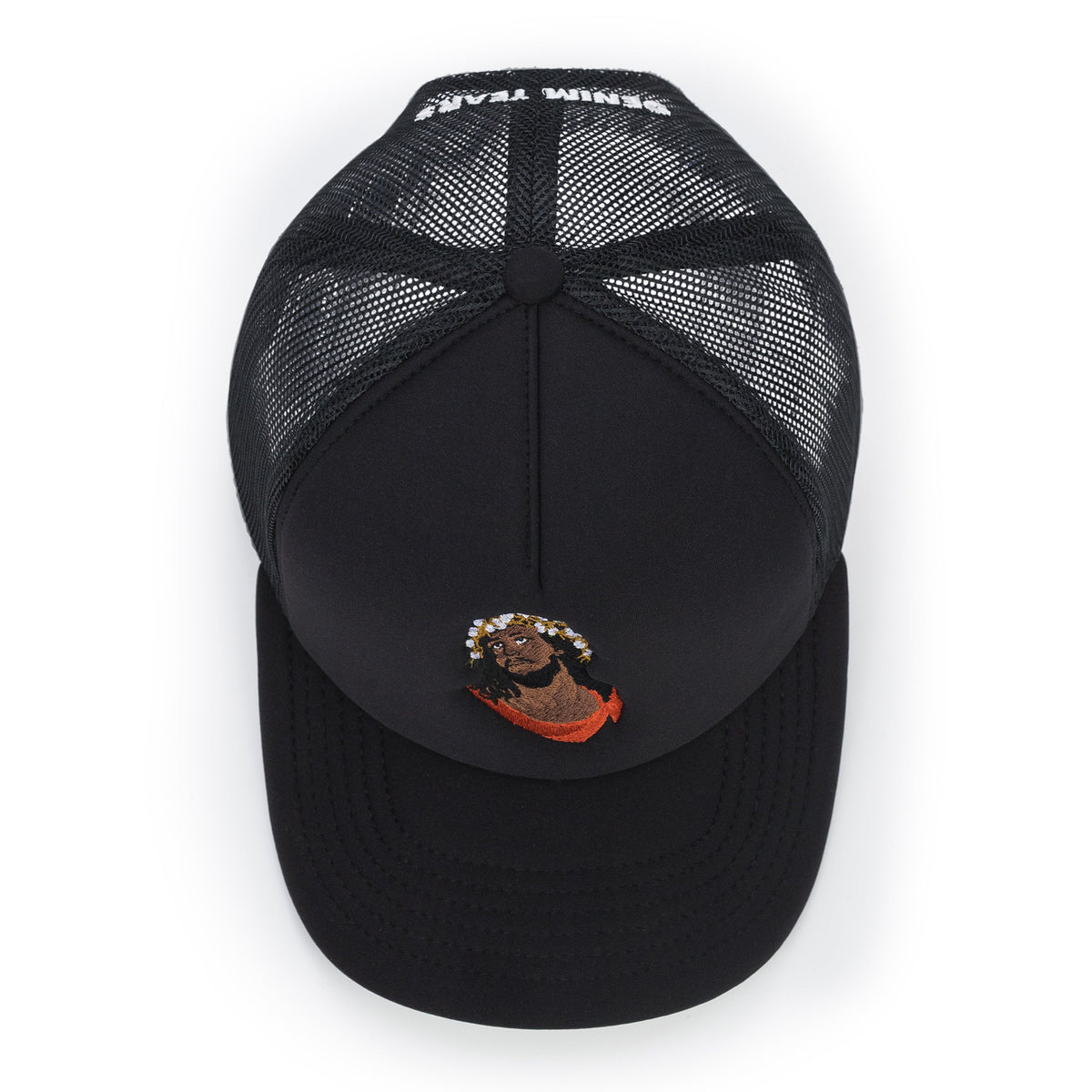 Black Crown Made of Cotton Trucker Hat