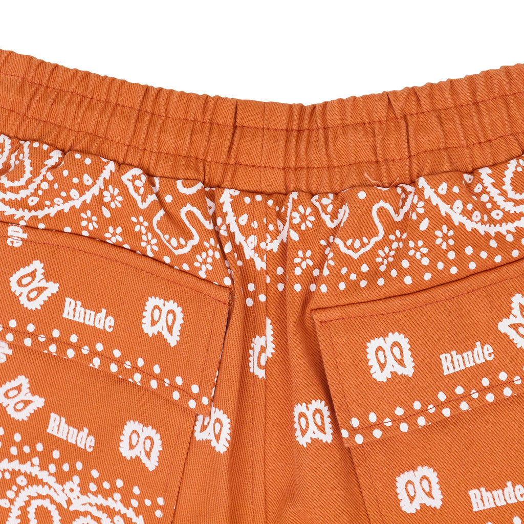 Orange Paisley Shorts