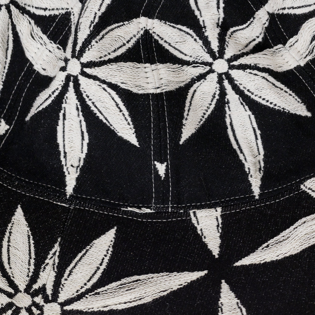 Black Jacquard Bucket Hat