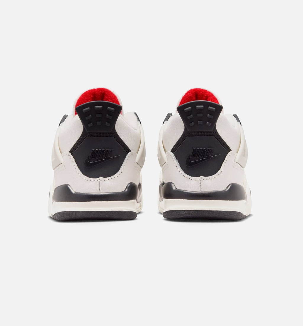 Air Jordan 4 Retro "Flight Club" Infant/Toddler Shoe – Sail/Black/University Red