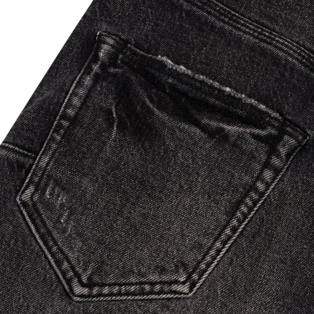 Black Vintage Dirty Staright Slim Jeans