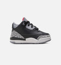 Air Jordan 3 Retro 'Black Cement' - Infant/Toddler Lifestyle Sneaker (Black/Fire Red/Cement Grey/Summit White)