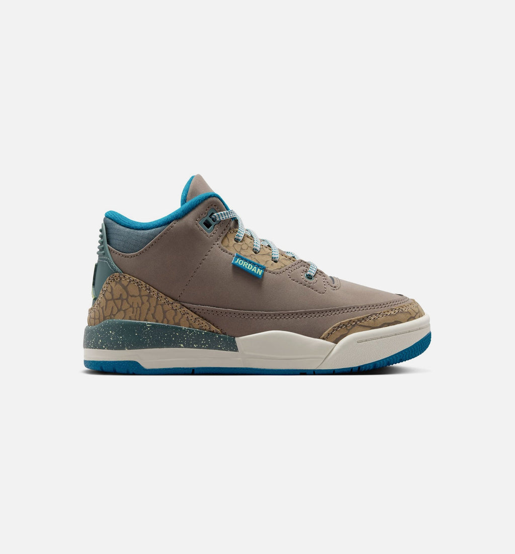Air Jordan 3 Retro "Olive Grey" Little Kids' Shoe – Olive Grey/Green Abyss/Khaki/Sea Glass