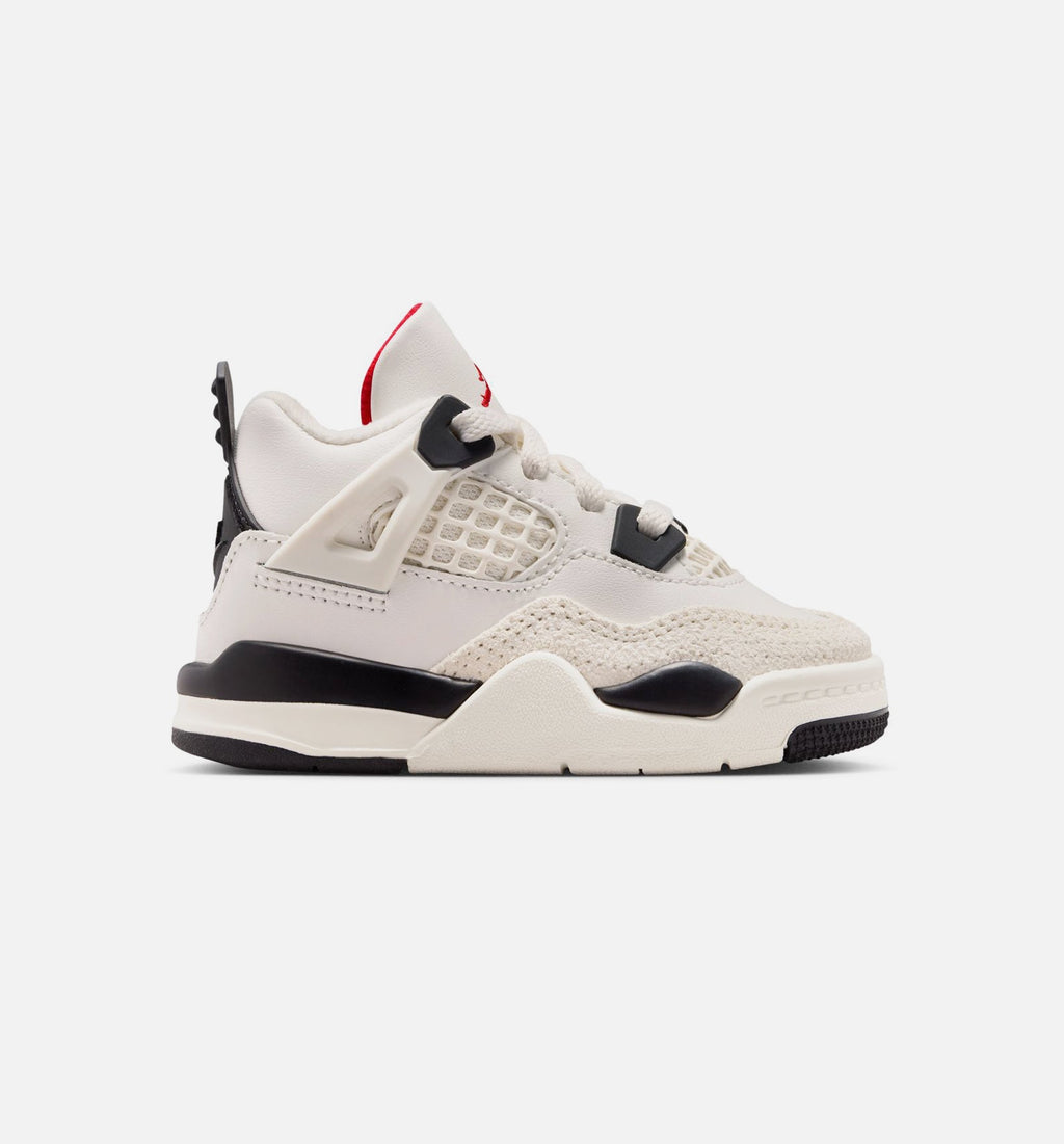 Air Jordan 4 Retro "Flight Club" Infant/Toddler Shoe – Sail/Black/University Red