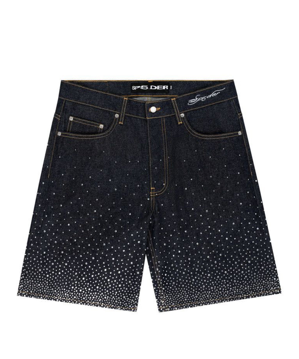 Sp5der Star Dust Demin Short Índigo
