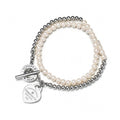 TIFFANY RETURN TO TIF HEART TAF BEAD PEARL BRACELET