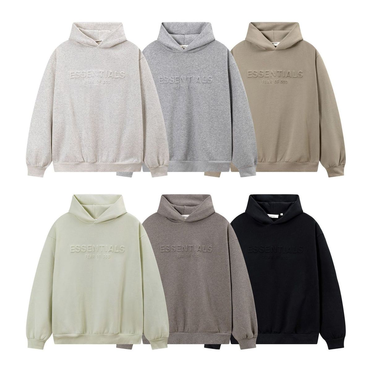 Fear of God Embossed Letter Fleece Lined Pullover Hoodie