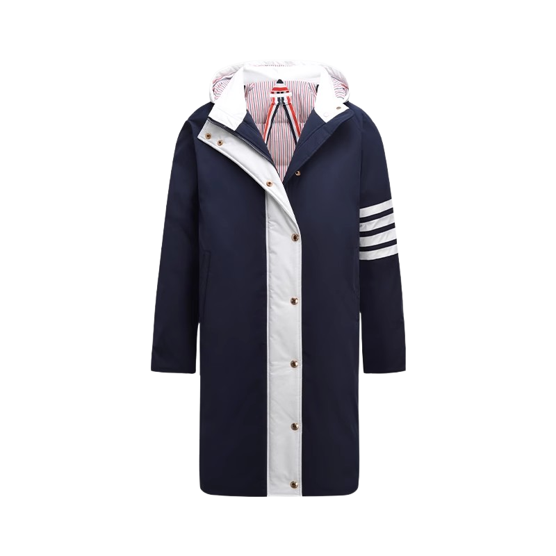 Unisex long hooded jacket