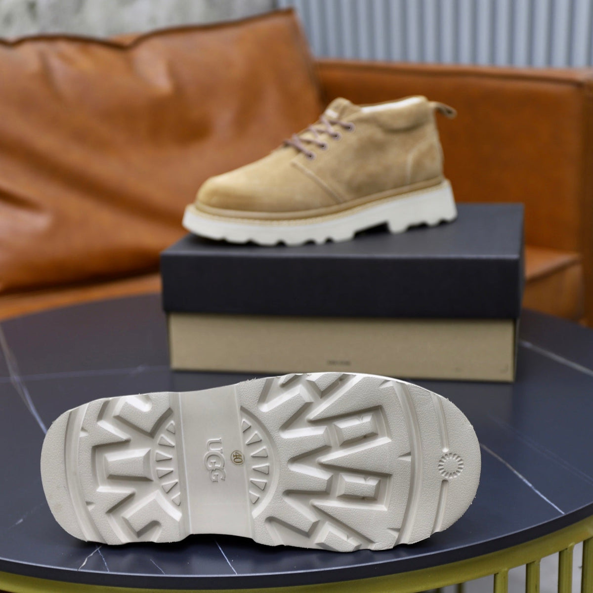 UGG Sand Suede Lace-Up Casual Shoes