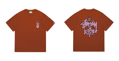 BAPE Crown-Face Graffiti Graphic T-Shirt