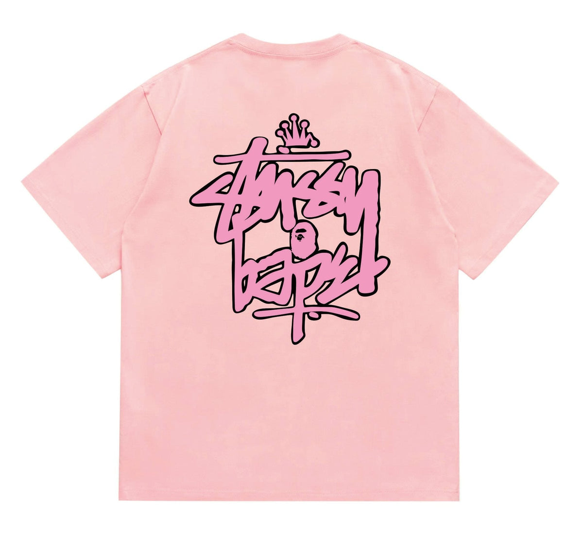 BAPE Crown-Face Graffiti Graphic T-Shirt