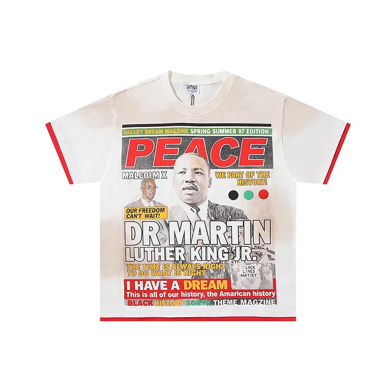 VALE USA Peace Graphic Cream T-Shirt