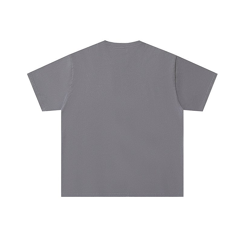 VALE USA Washed Gray Front Graphic T-Shirt