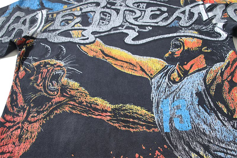 VALE USA Washed Black Graphic T-Shirt