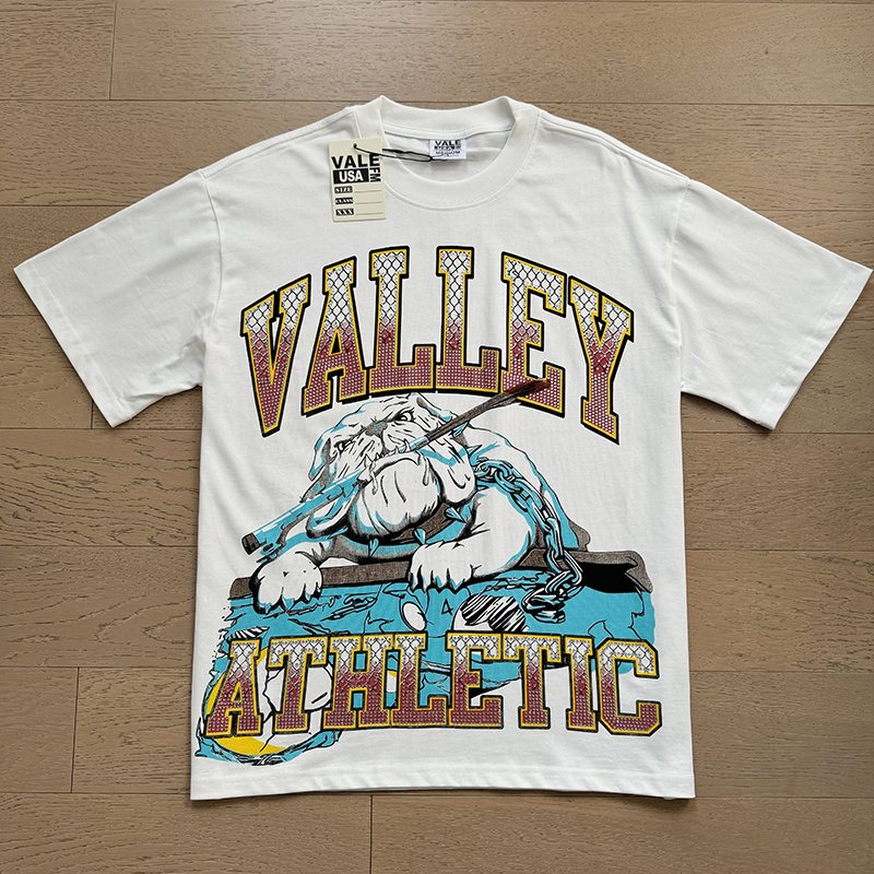 VALE USA Athletic Rhinestone Graphic T-Shirt