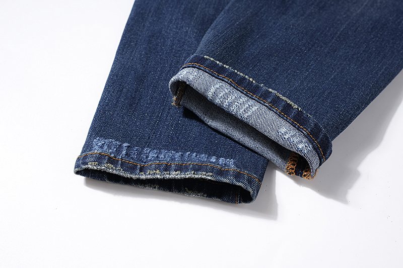 Purple Brand Blue Distressed Paneled Jeans