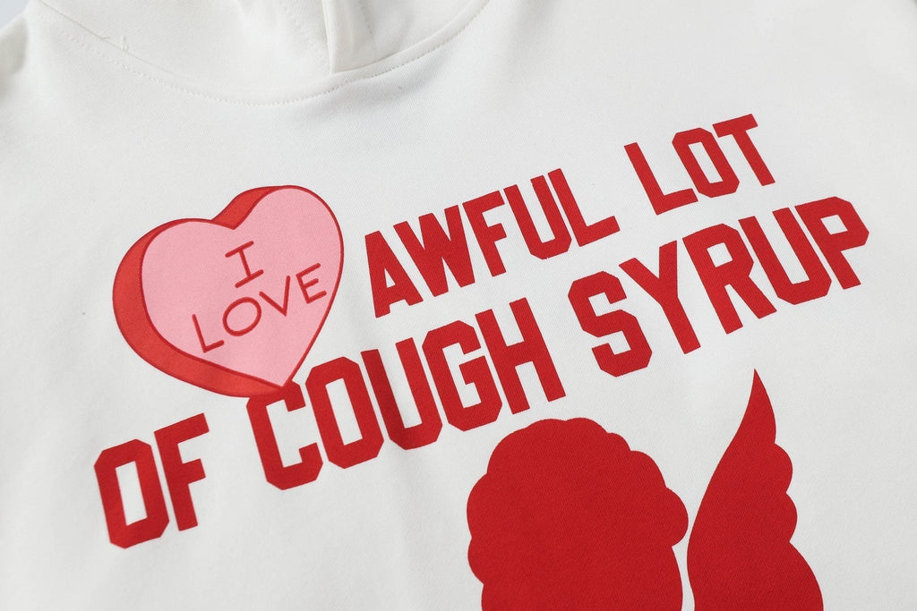 THAT'S A AWFUL LOT OF COUGH SYRUP Angel Tears Graphic Hoodie