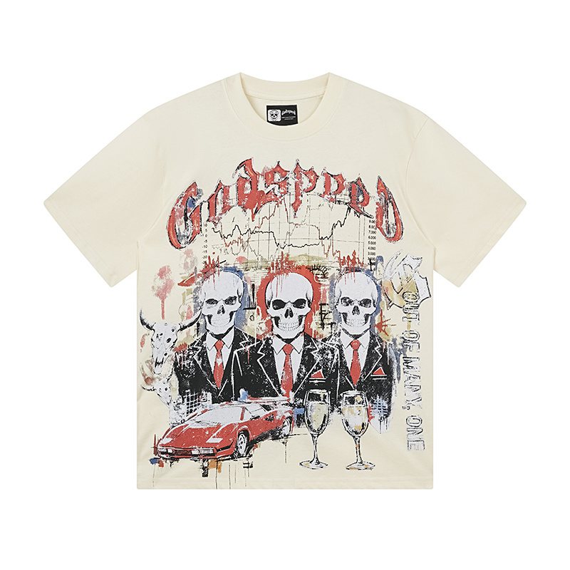 Godspeed Skull Graphic Short-Sleeve T-Shirt