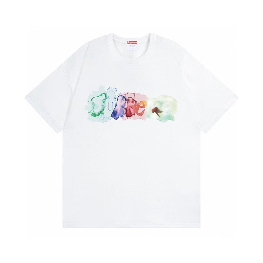 Supreme Watercolor Logo Graphic T-Shirt