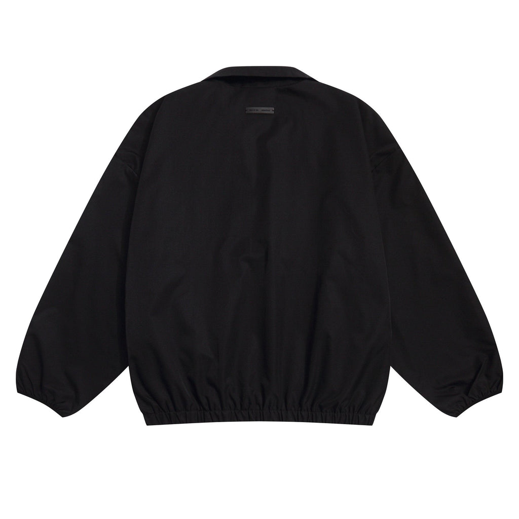 Essentials Black Half-Zip Windbreaker Jacket