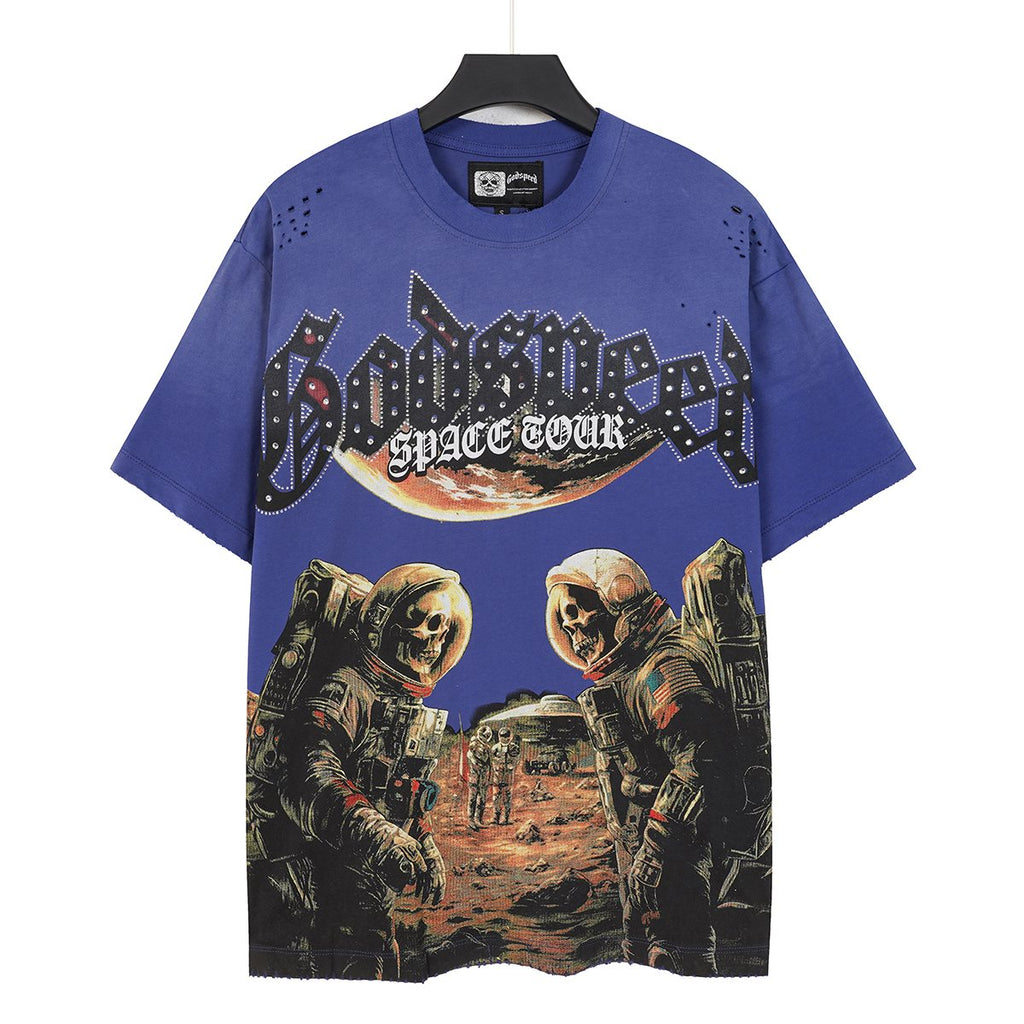 Godspeed Space Tour Astronaut Graphic Short-Sleeve T-Shirt