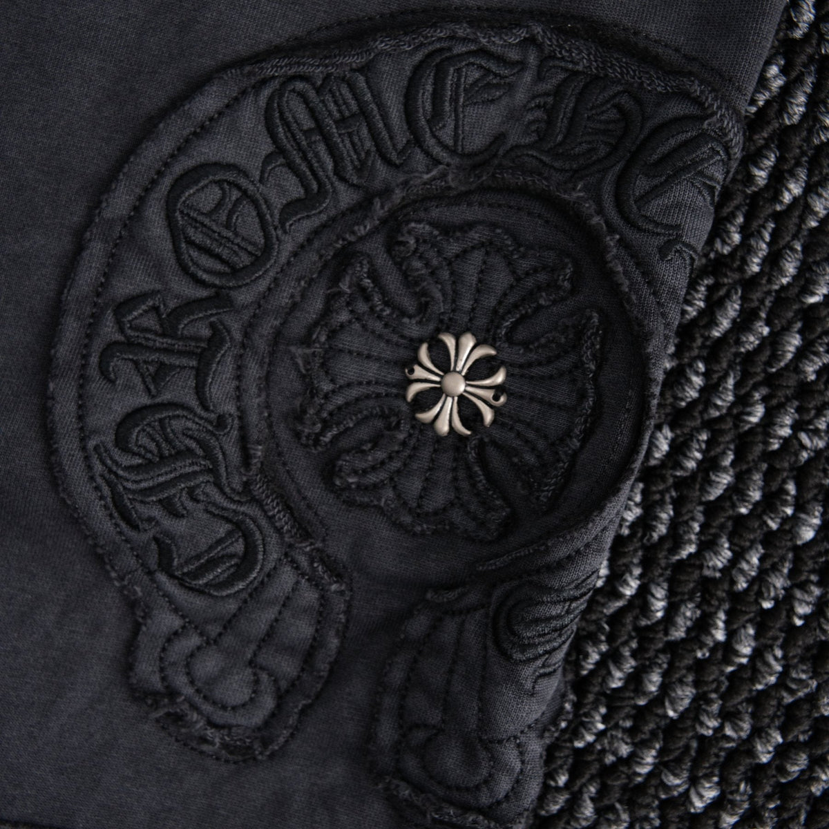 Chrome Hearts Horseshoe Floral Embroidered Shorts