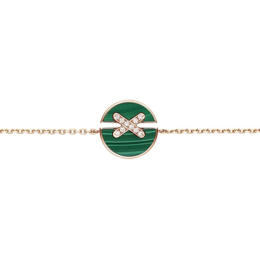 CHAUMET JEUX DE BRACELET MALACHITE PINK GOLD DIAMONDS