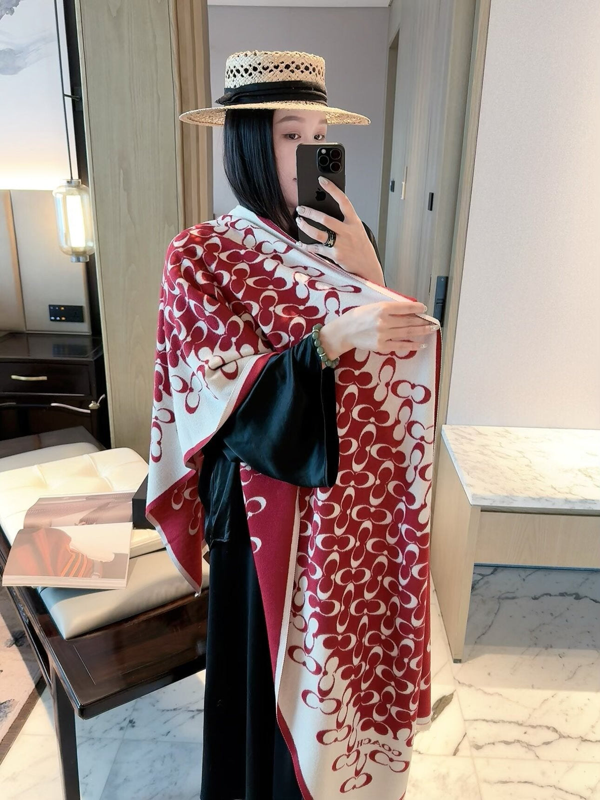 Coach Style Signature C Print Scarf