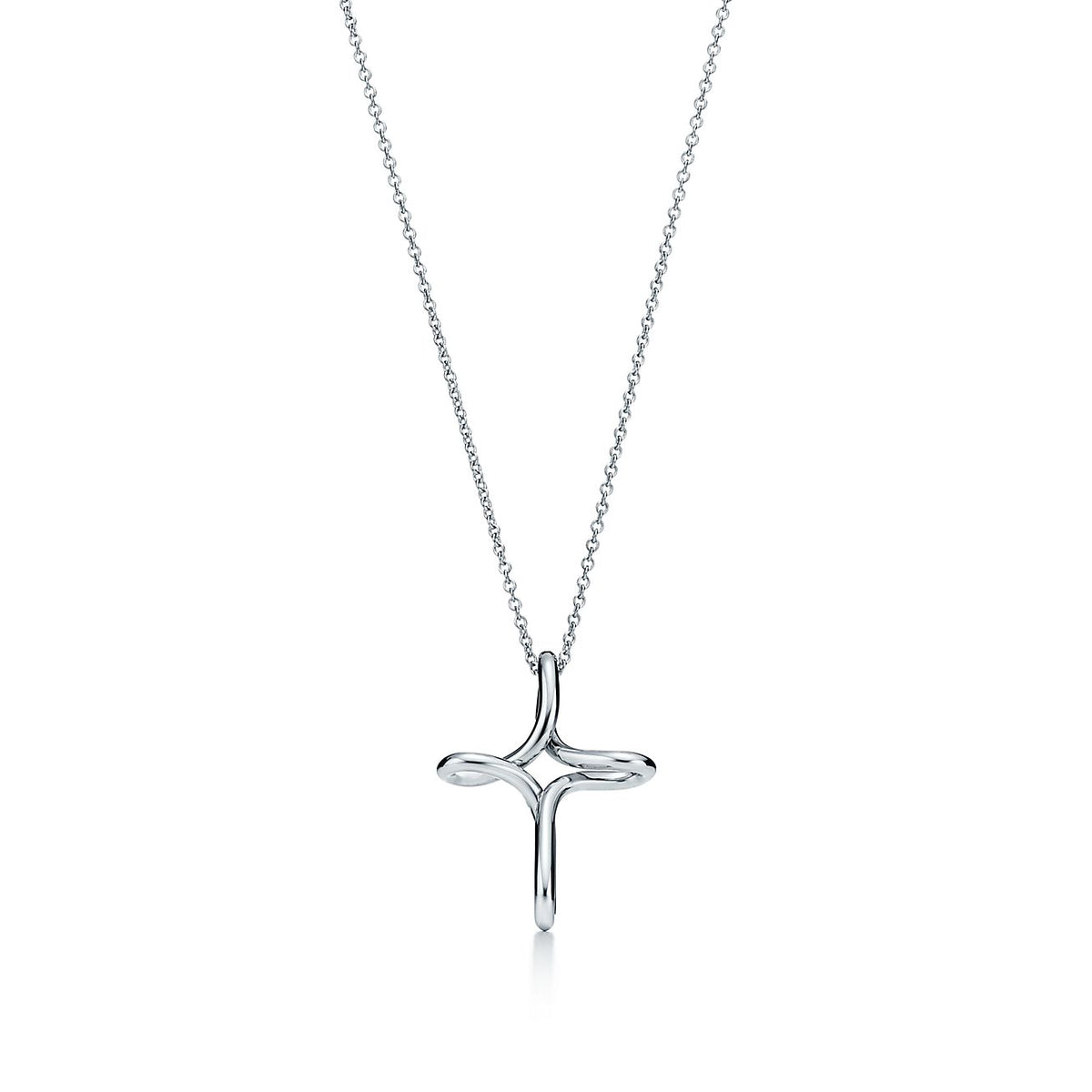 TIFFANY CROSS NECKLACE STERLING SILVER MATERIAL