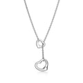 TIFFANY OPEN HEART LARIAT NECKLACE SILVER