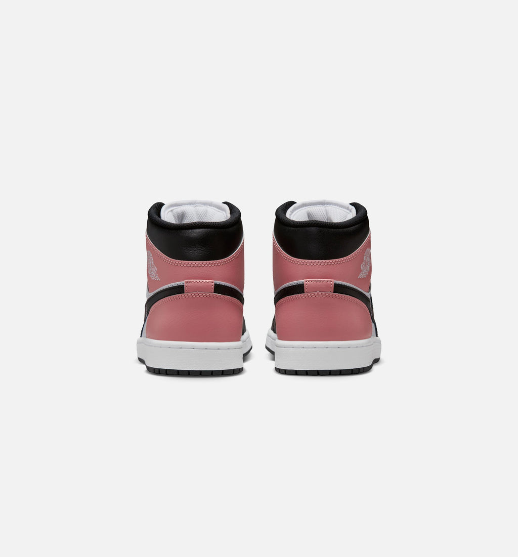 Air Jordan 1 Mid Mens Lifestyle Shoe - White/Rust Pink/Black