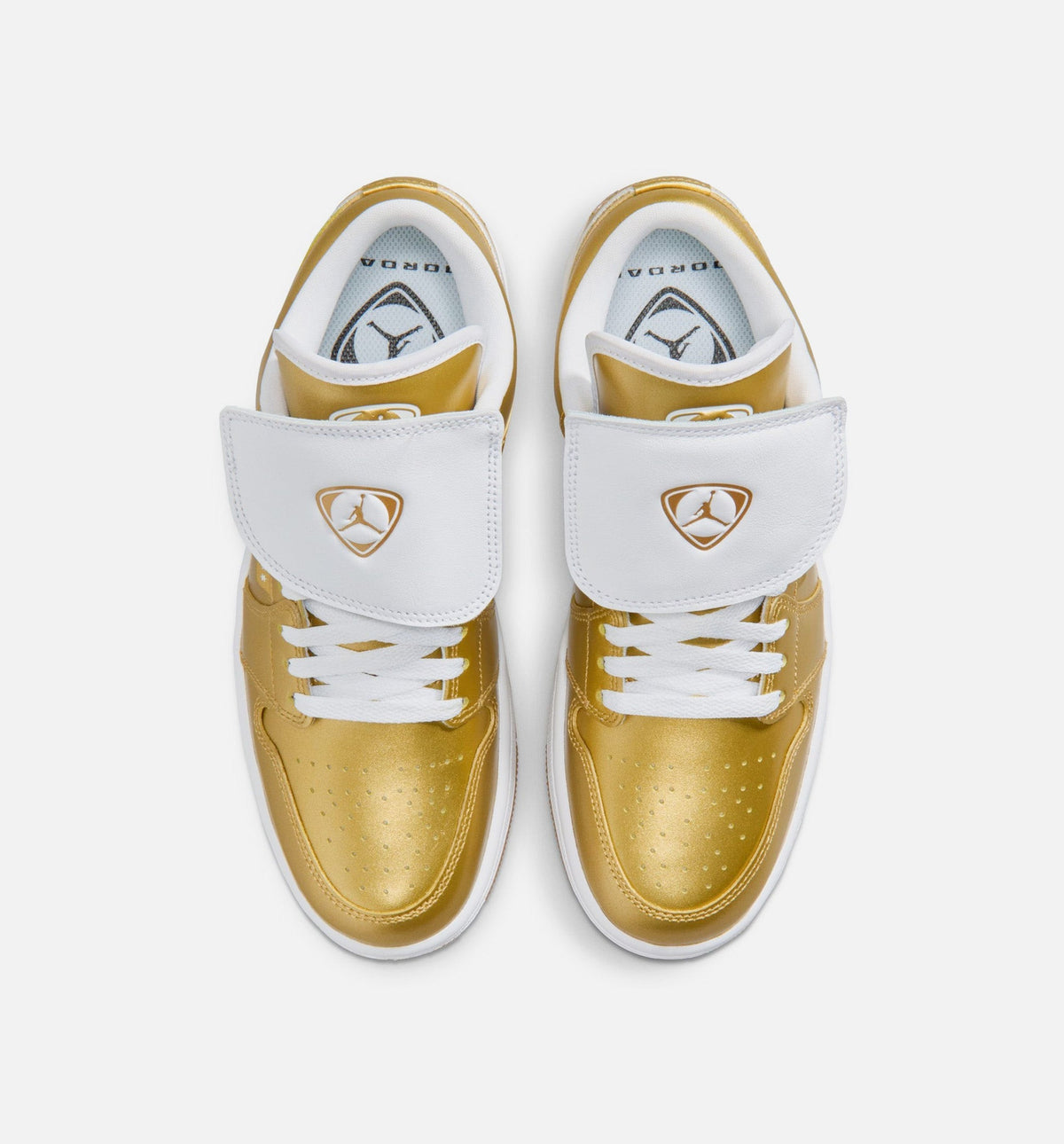 Air Jordan 1 Low Gold Women's Lifestyle Shoes - Gold/White/Gum Yellow