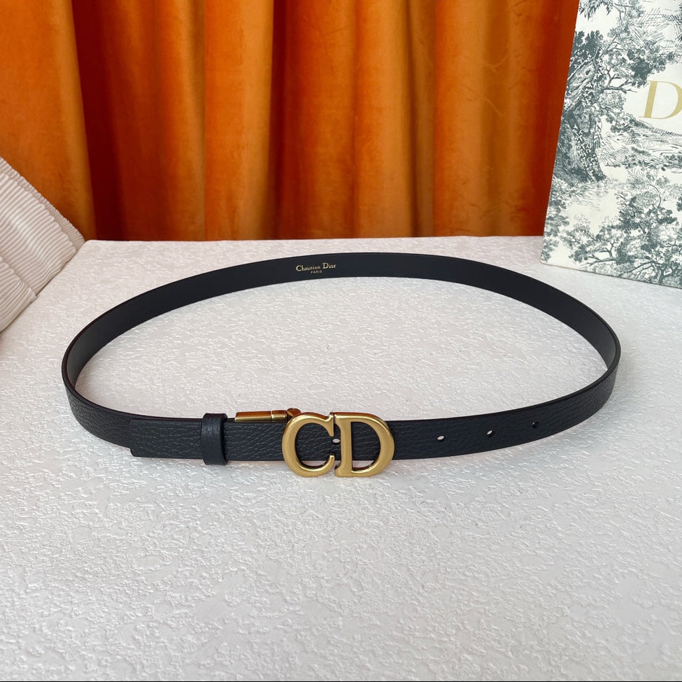 DIOR 25S BELT 20 MM IN BLACK CALFSKIN 563224
