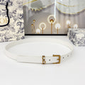 DIOR 25S BELT 20 MM IN WHITE CALFSKIN 570114