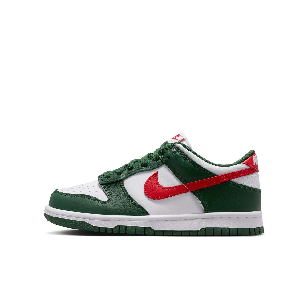 Big Kid's Nike Dunk Low BG FIR/University Red-White (IO7453 323)