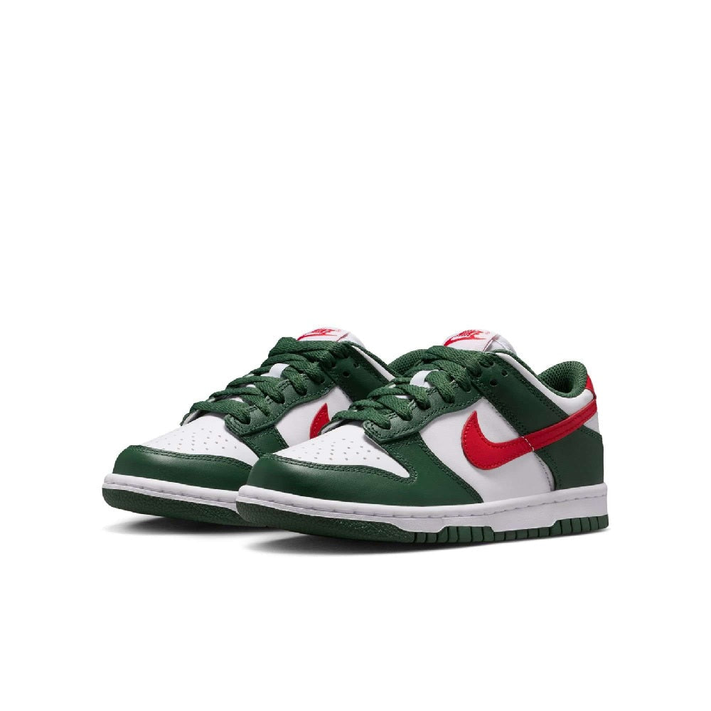 Big Kid's Nike Dunk Low BG FIR/University Red-White (IO7453 323)