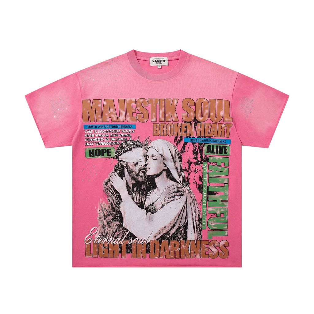 MAJESTIK Broken Heart Graphic T-Shirt