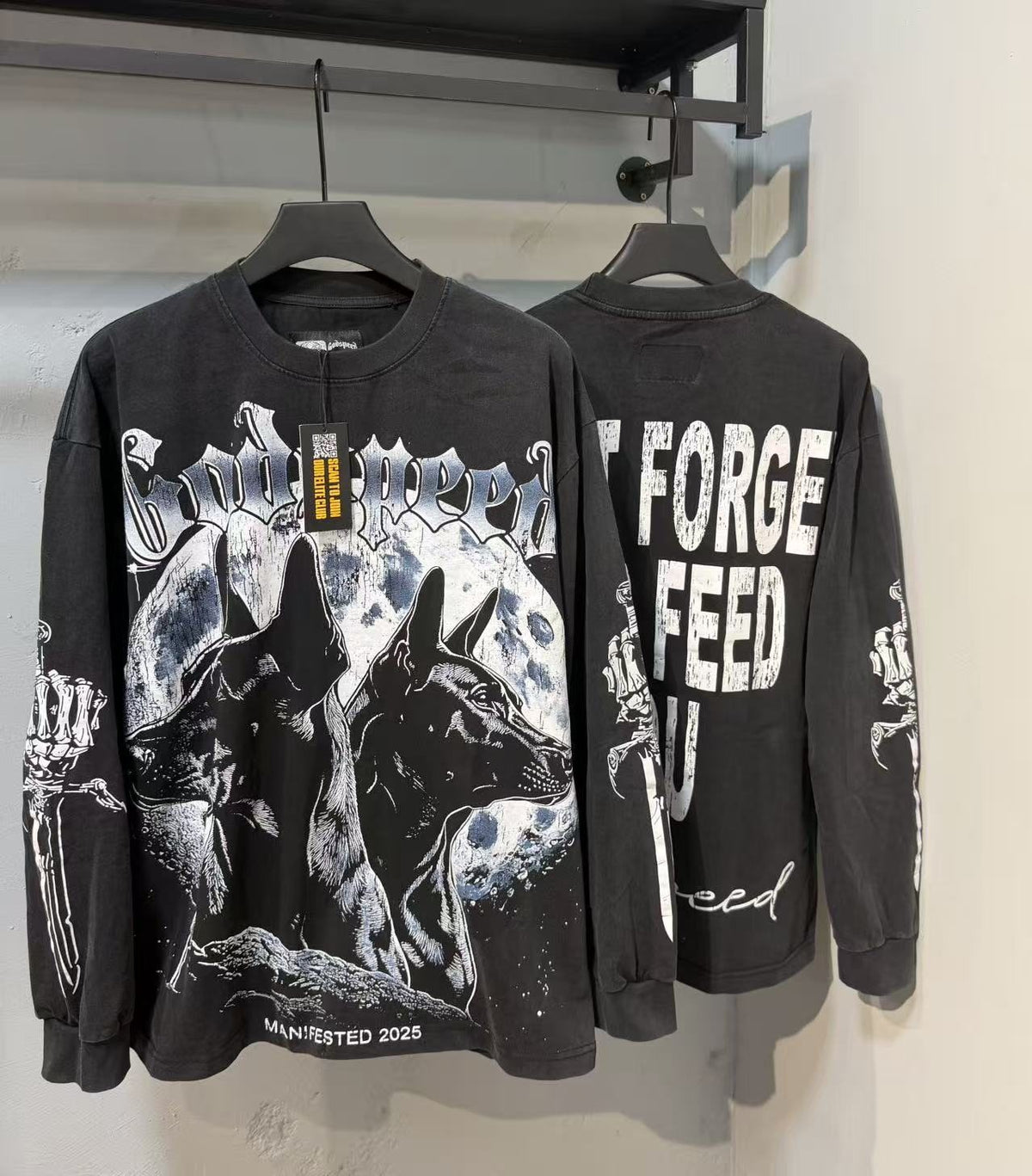 Godspeed Dog Moon Graphic Long-Sleeve T-Shirt