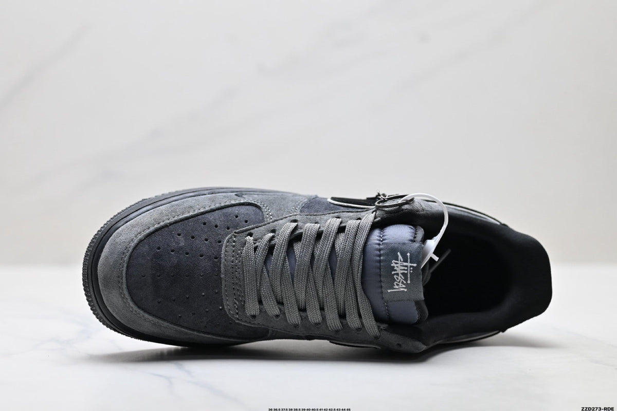 Nike Air Force 1 Low Charcoal Black Unisex Sneakers Style 08