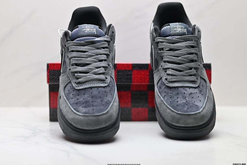 Nike Air Force 1 Low Charcoal Black Unisex Sneakers Style 08