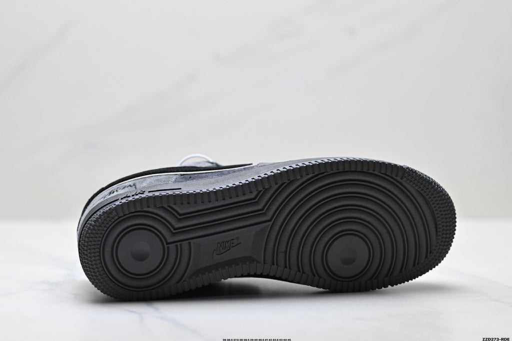 Nike Air Force 1 Low Charcoal Black Unisex Sneakers Style 08