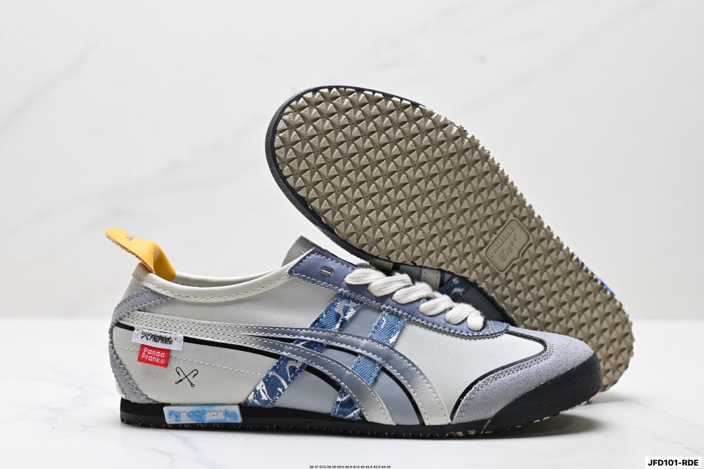 Onitsuka Tiger Retro Low Top Gray Blue Orange Unisex Shoes Style 26