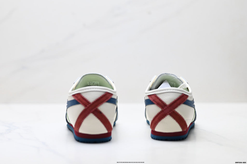 Onitsuka Tiger Retro Low Top White Navy Green Unisex Shoes Style 21