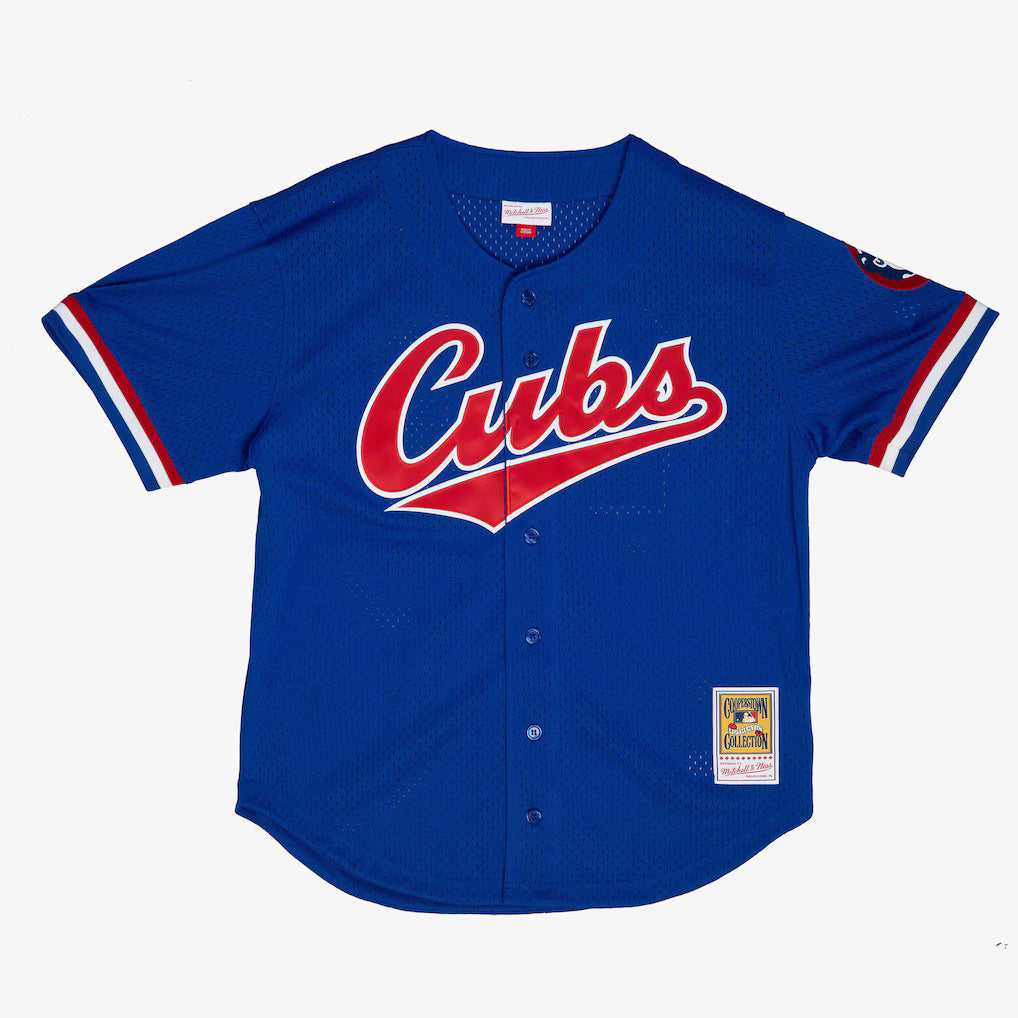 M&N Chicago Cubs 1996 MLB Authentic Batting Practice Button Front Jersey Ryne Sandburg