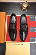Louis Vuitton Black Buckle Strap Dress Shoes