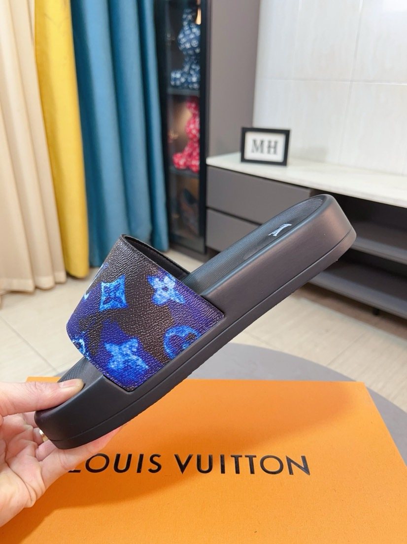 Louis Vuitton Black Men's Slide Sandals