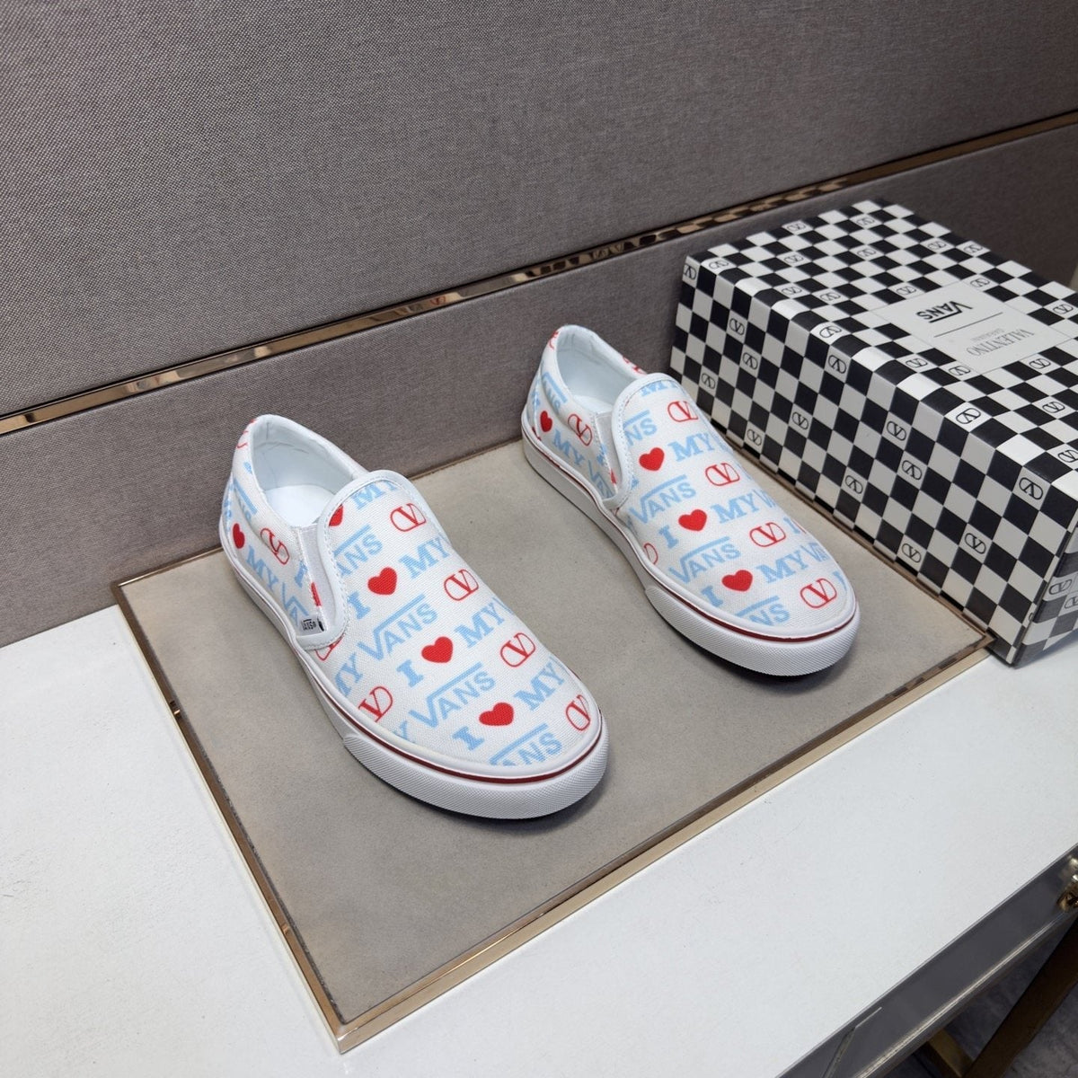 Vans White Graphic Low-Top Sneakers