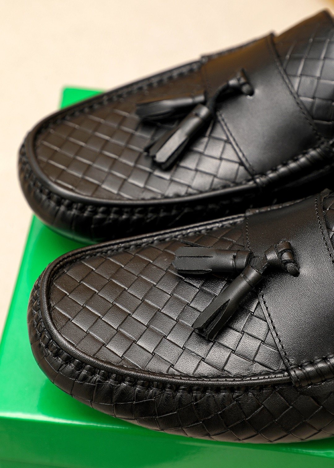 Bottega Veneta Black Tassel Loafers