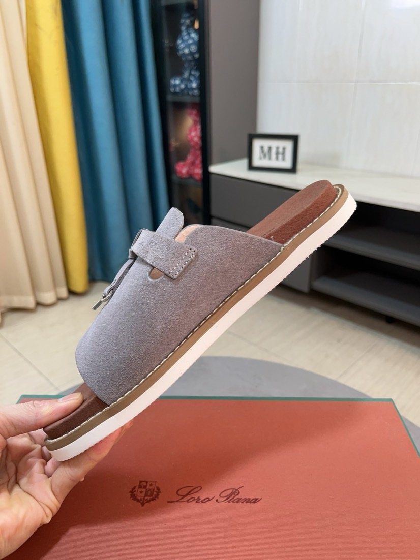 Loro Piana Buckle Slide Sandals